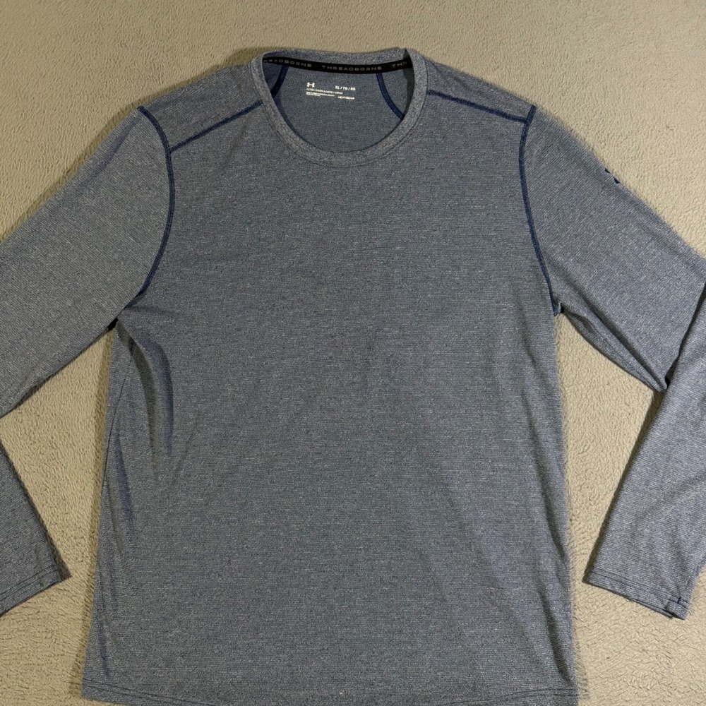 Under Armour Threadborne HeatGear Fitted Long Sleeve Shirt Men's‎ XL Gym Workout